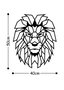 Wallity Lion Escultura de pared de metal negra